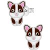 Kids Collectie WeLoveSilver | Zilveren Oorstekers, Vrolijk Corgi Hondje