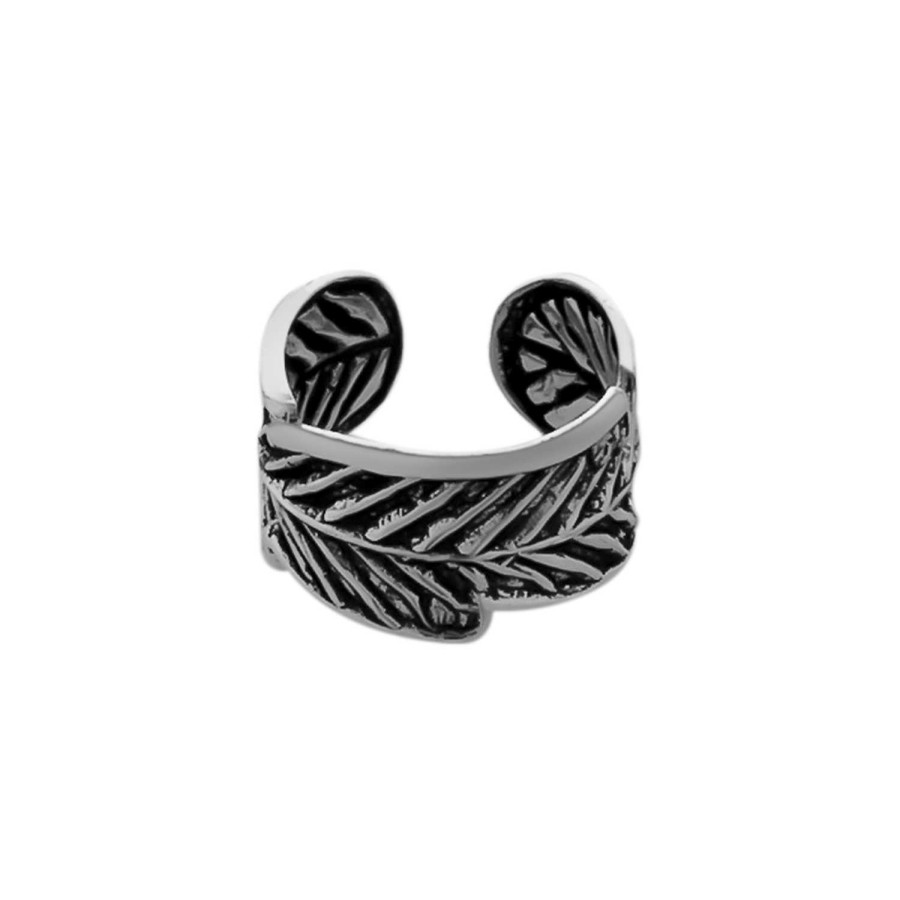 Oorbellen WeLoveSilver | Zilveren Ear Cuff, Blad