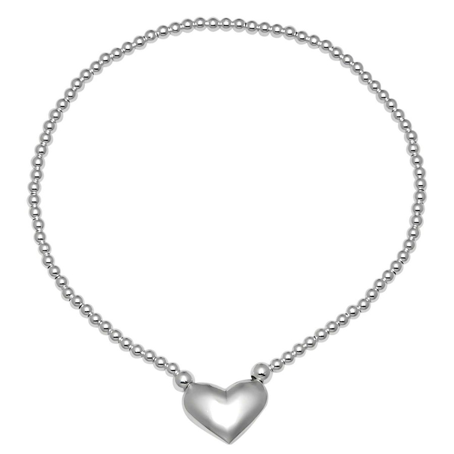 Armbanden WeLoveSilver | Zilveren Armband Met Bolletjes En Hart