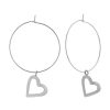 Oorbellen WeLoveSilver | Zilveren Oorringen Met Hanger, Open Hart