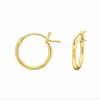 Oorbellen WeLoveSilver | Gold Plated Oorringen, 12 Mm