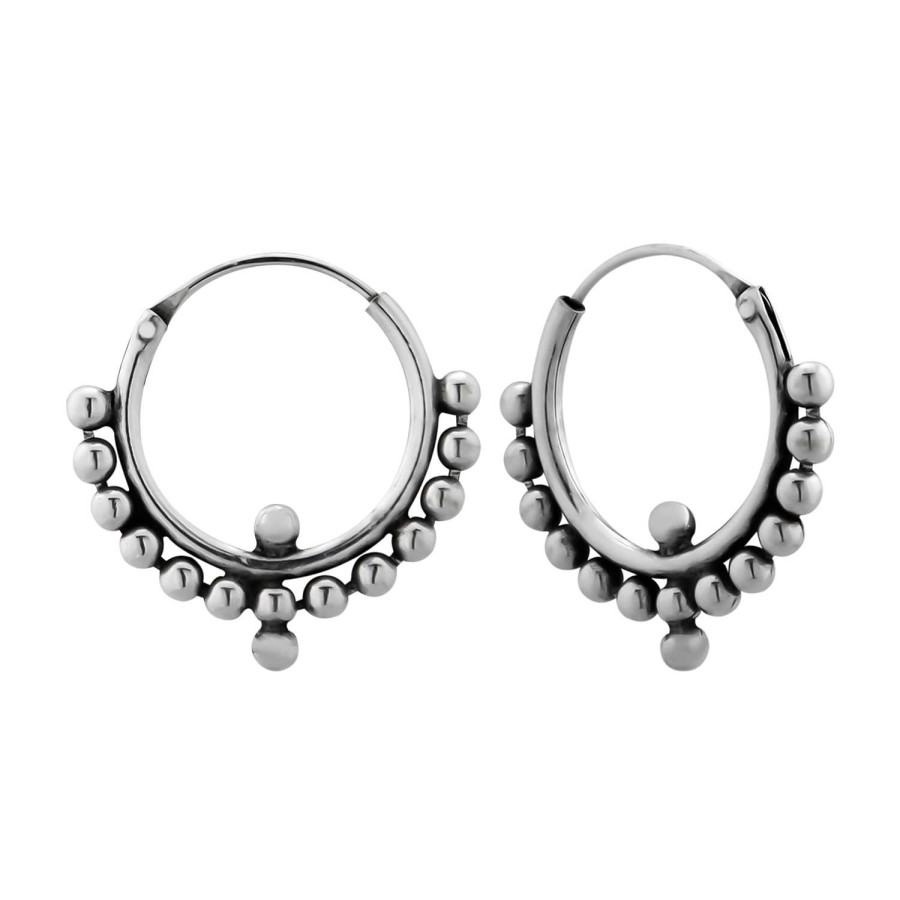 Oorbellen WeLoveSilver | Zilveren Oorbellen, Bali Hoops Met Bolletjes