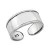 Ringen WeLoveSilver | Zilveren Teenring, Dikke Band Met Geoxideerde Lijn