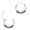 Oorbellen WeLoveSilver | Zilveren Bali Hoops Slingertjes En Bolletje, 18 Mm