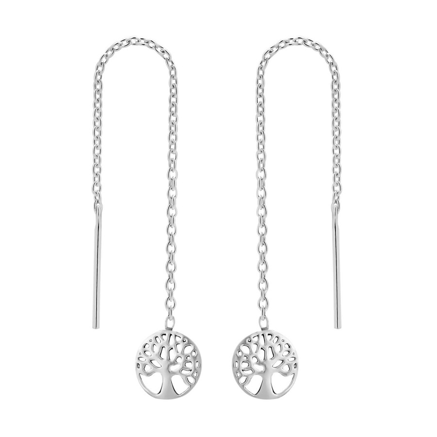 Oorbellen WeLoveSilver | Zilveren Chainoorbellen, Tree Of Life