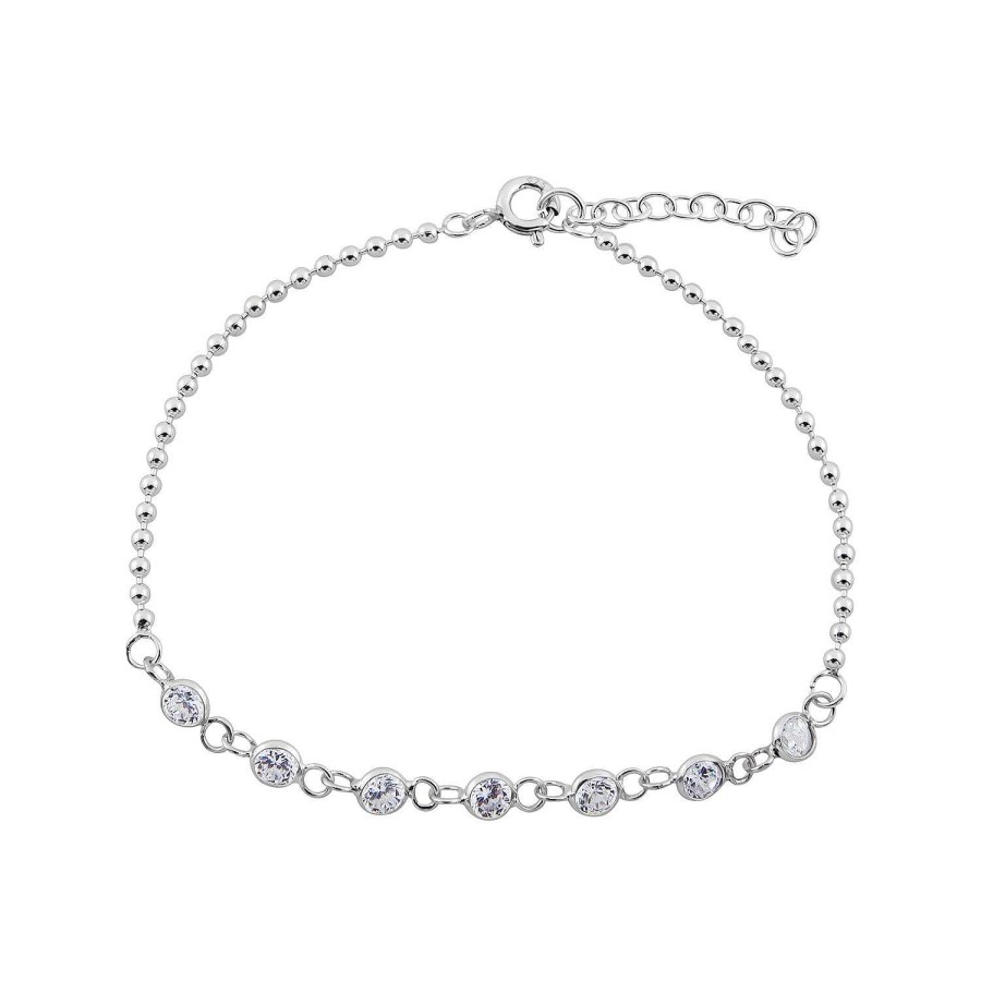 Armbanden WeLoveSilver | Zilveren Armband Met Bolletjes En Kristallen