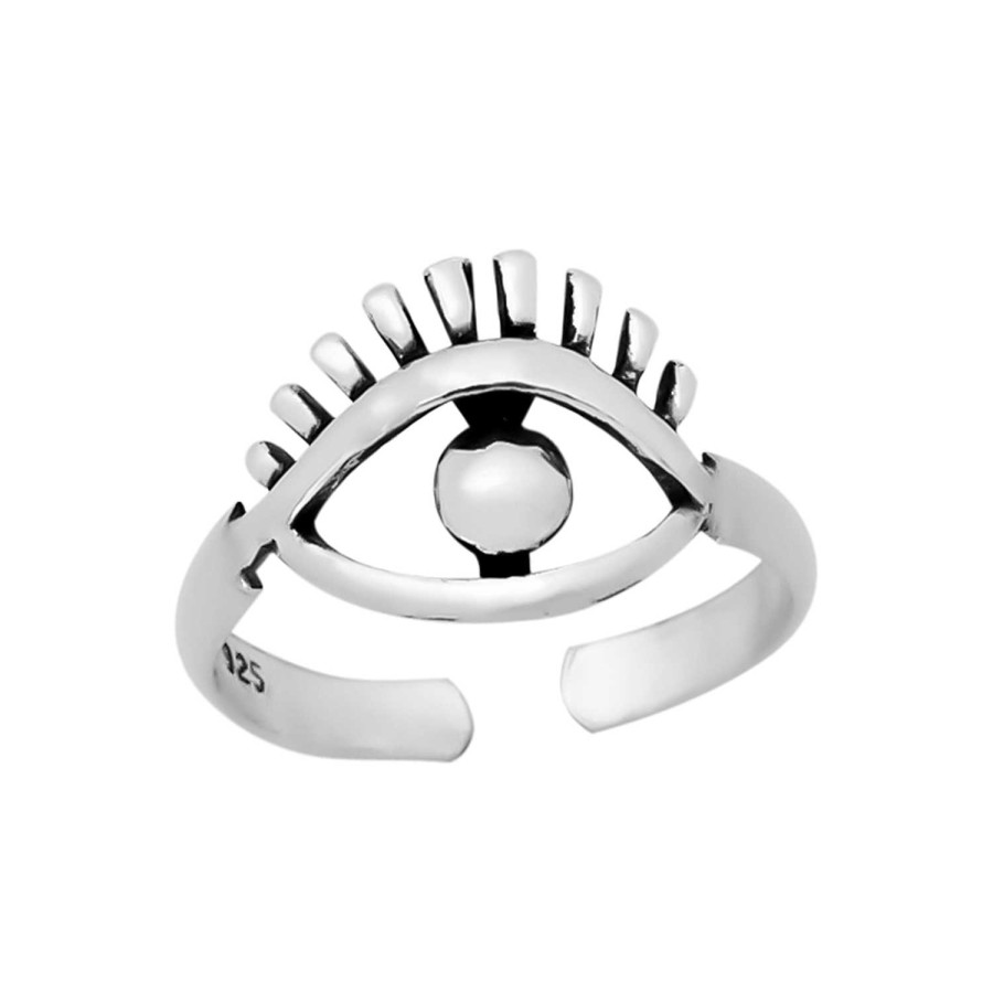 Ringen WeLoveSilver | Zilveren Teenring, Oog Met Wimper