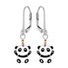 Kids Collectie WeLoveSilver | Zilveren Oorhangers, Panda Met Gekleurde Hoorn