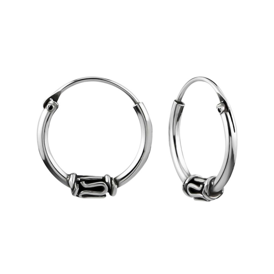 Oorbellen WeLoveSilver | Zilveren Bali Hoops Spiralen En Slingertjes, 12 Mm