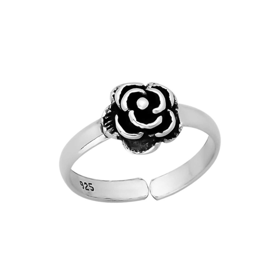 Ringen WeLoveSilver | Zilveren Teenring, Roos