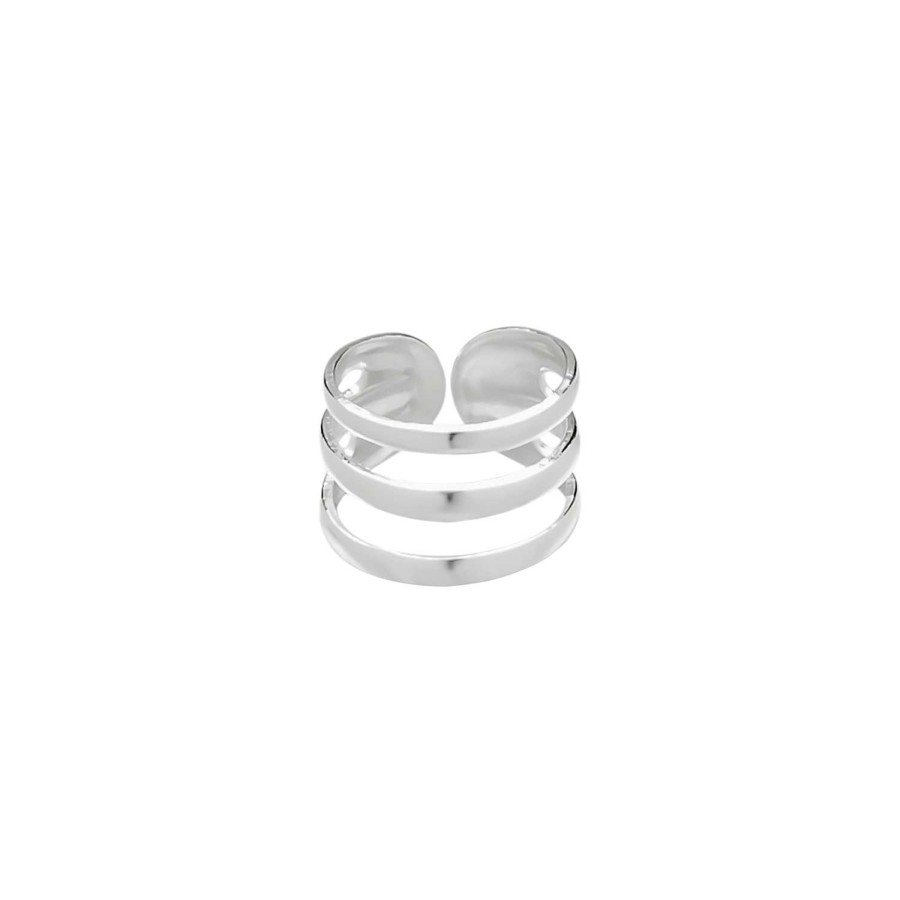 Oorbellen WeLoveSilver | Zilveren Ear Cuff, Drie Banden