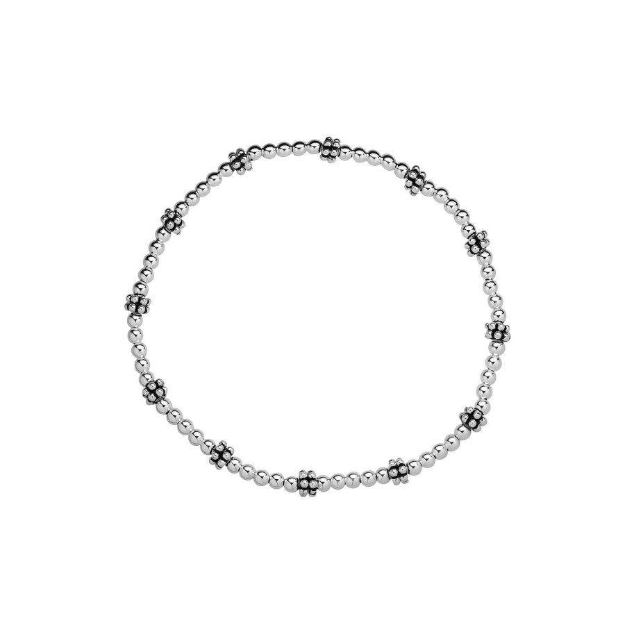 Armbanden WeLoveSilver | Zilveren Armband Met Bewerkte Kralen