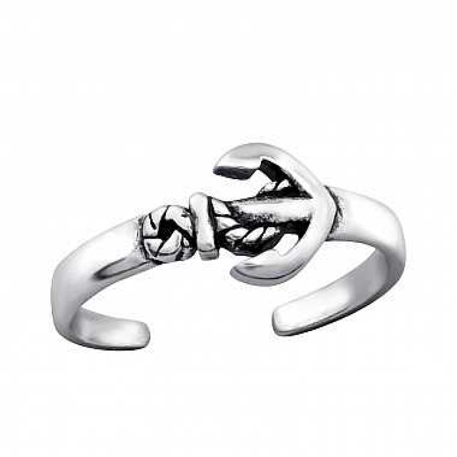 Ringen WeLoveSilver | Zilveren Teenring Met Anker