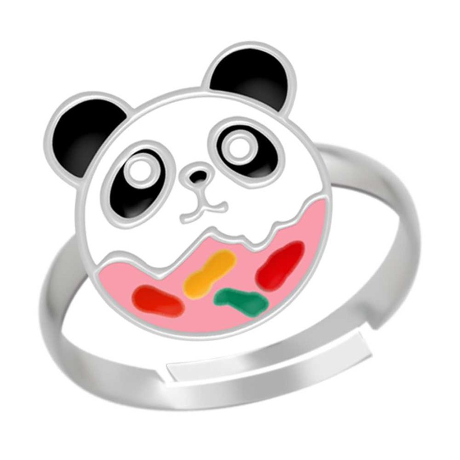 Kids Collectie WeLoveSilver | Zilveren Ring, Pandadonut