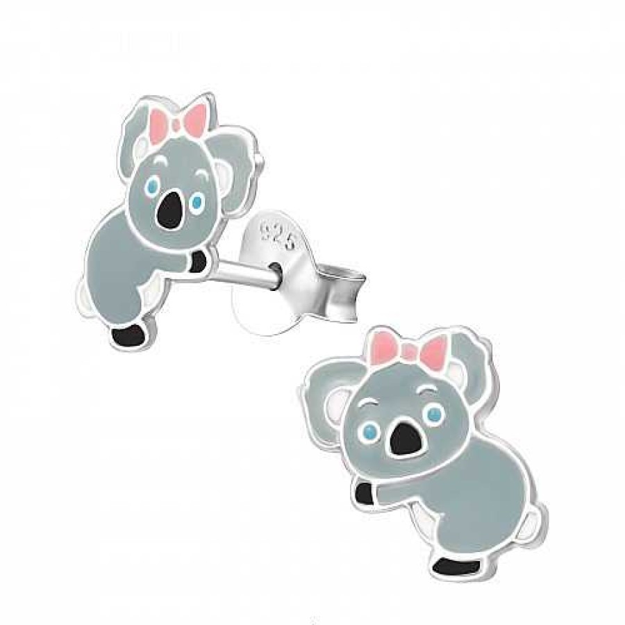 Kids Collectie WeLoveSilver | Zilveren Oorstekers, Koala