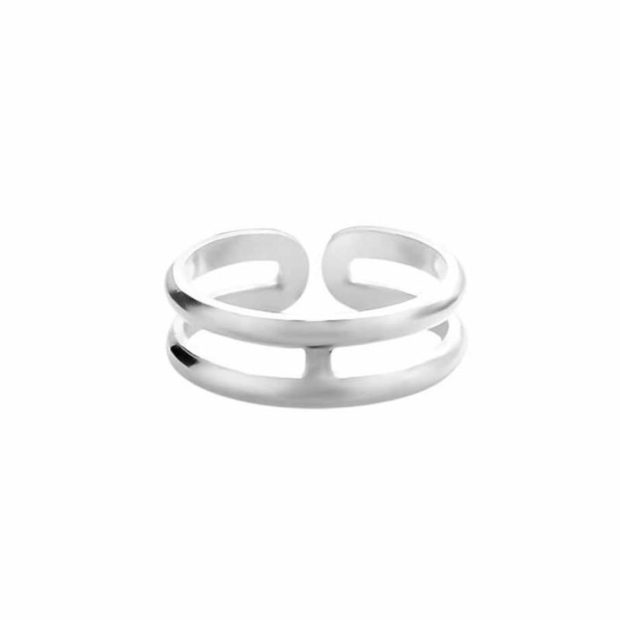 Ringen WeLoveSilver | Zilveren Teenring, Dubbele Band