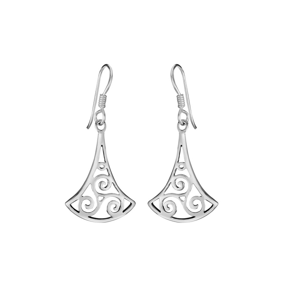 Oorbellen WeLoveSilver | Zilveren Oorhangers, Triskele Of Triskelion