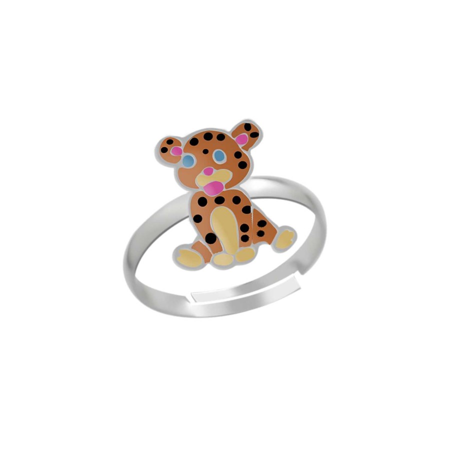 Kids Collectie WeLoveSilver | Zilveren Ring Met Cheeta Of Panter