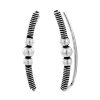 Oorbellen WeLoveSilver | Zilveren Ear Climber, Gedraaide Banden En Bolletjes