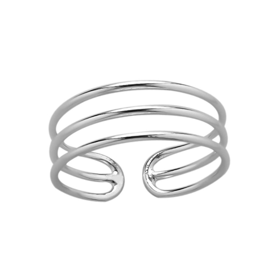 Ringen WeLoveSilver | Zilveren Teenring Met Drie Banden