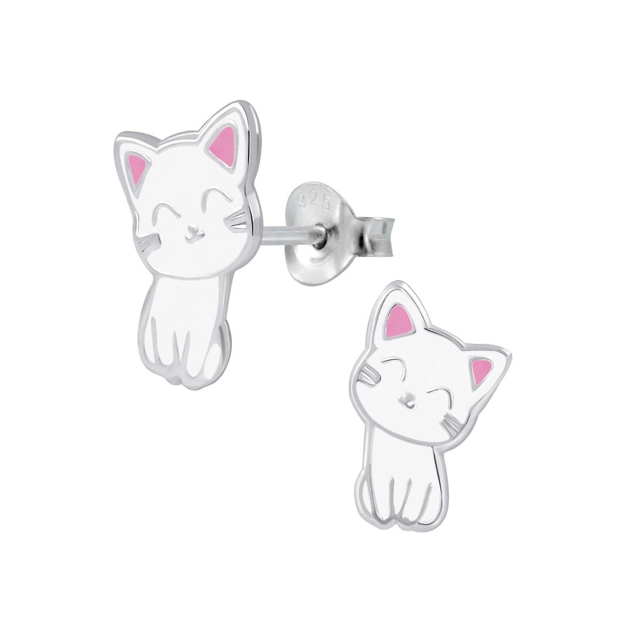 Kids Collectie WeLoveSilver | Zilveren Oorstekers, Kittens