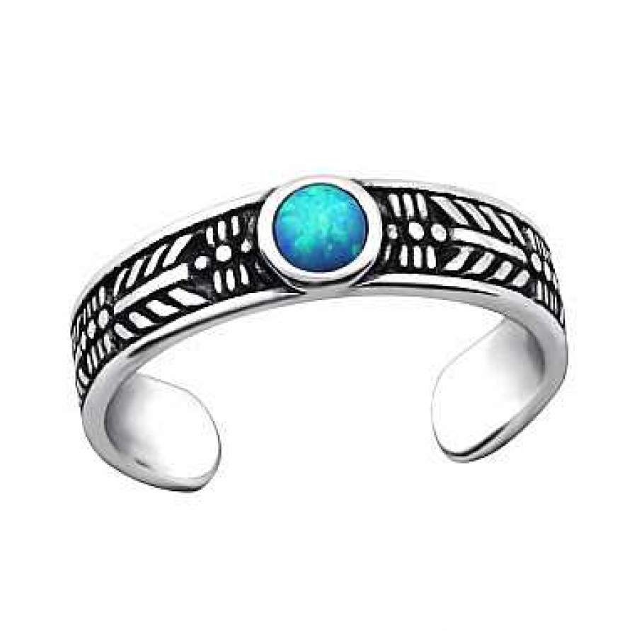 Ringen WeLoveSilver | Zilveren Teenring Met Azure