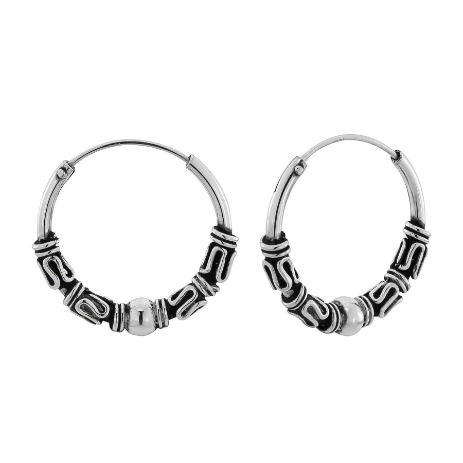 Oorbellen WeLoveSilver | Zilveren Oorringen, Bali Hoops, Spiraaltjes Met Bolletje