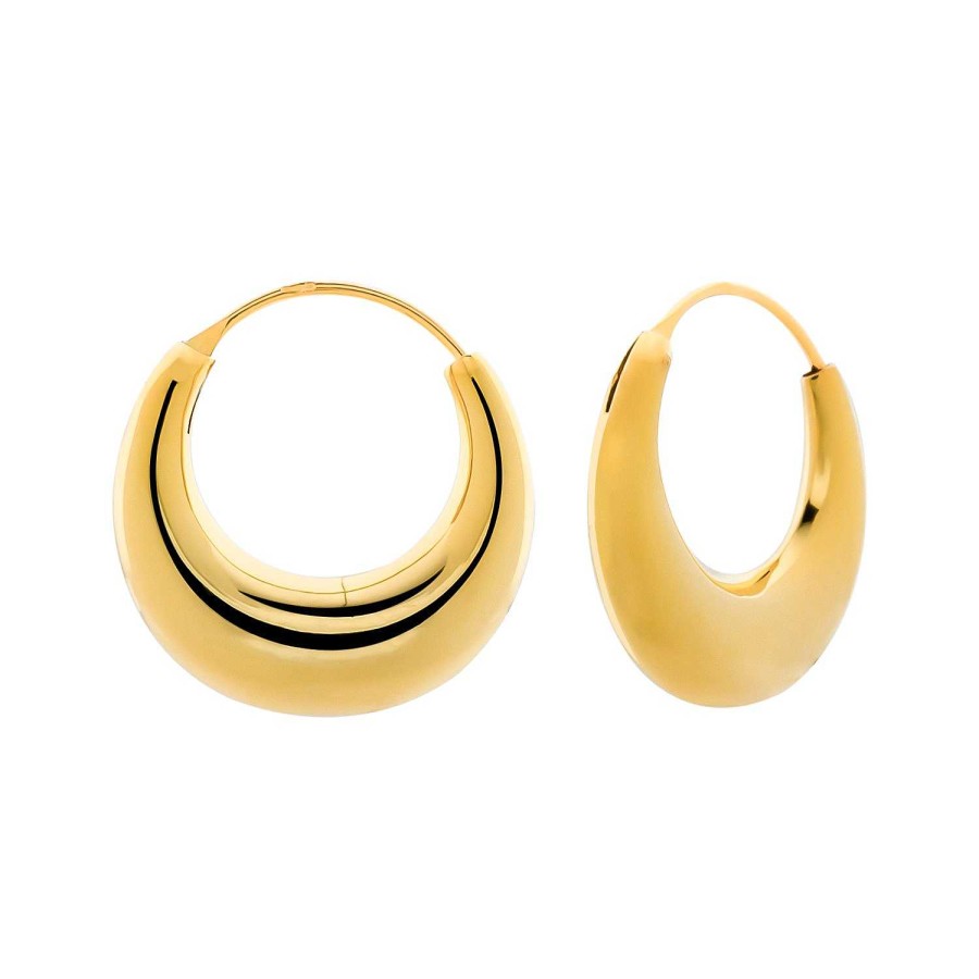 Oorbellen WeLoveSilver | Gold Plated Oorringen, Brede Onderkant