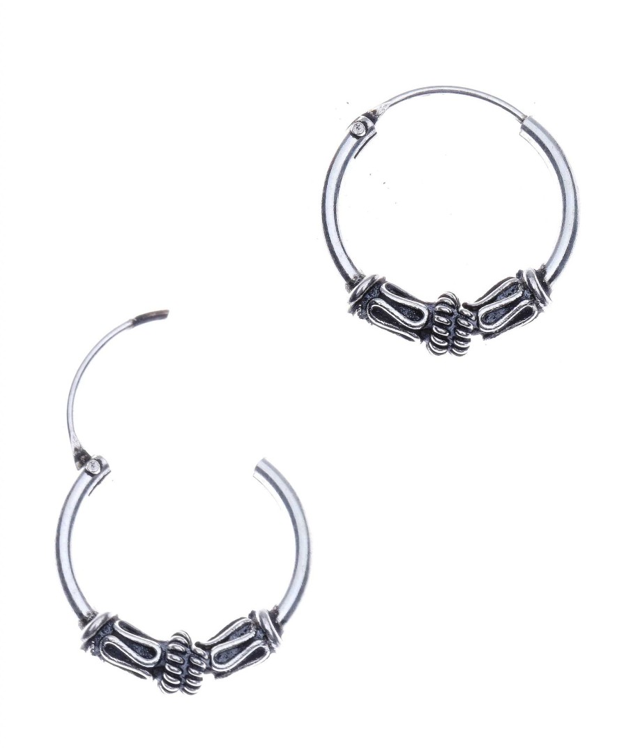 Oorbellen WeLoveSilver | Zilveren Bali Hoops, 16 Mm