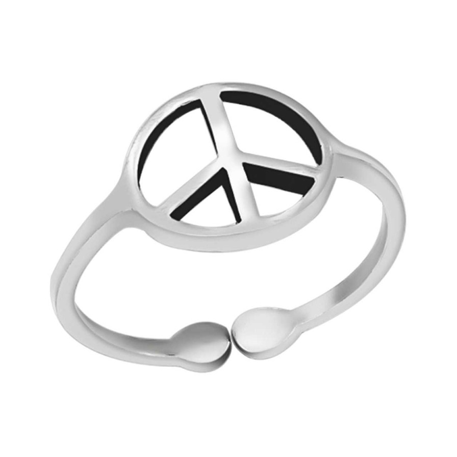 Ringen WeLoveSilver | Zilveren Teenring, Vredesteken