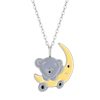 Kids Collectie WeLoveSilver | Zilveren Ketting Met Hanger, Koala Met Maan