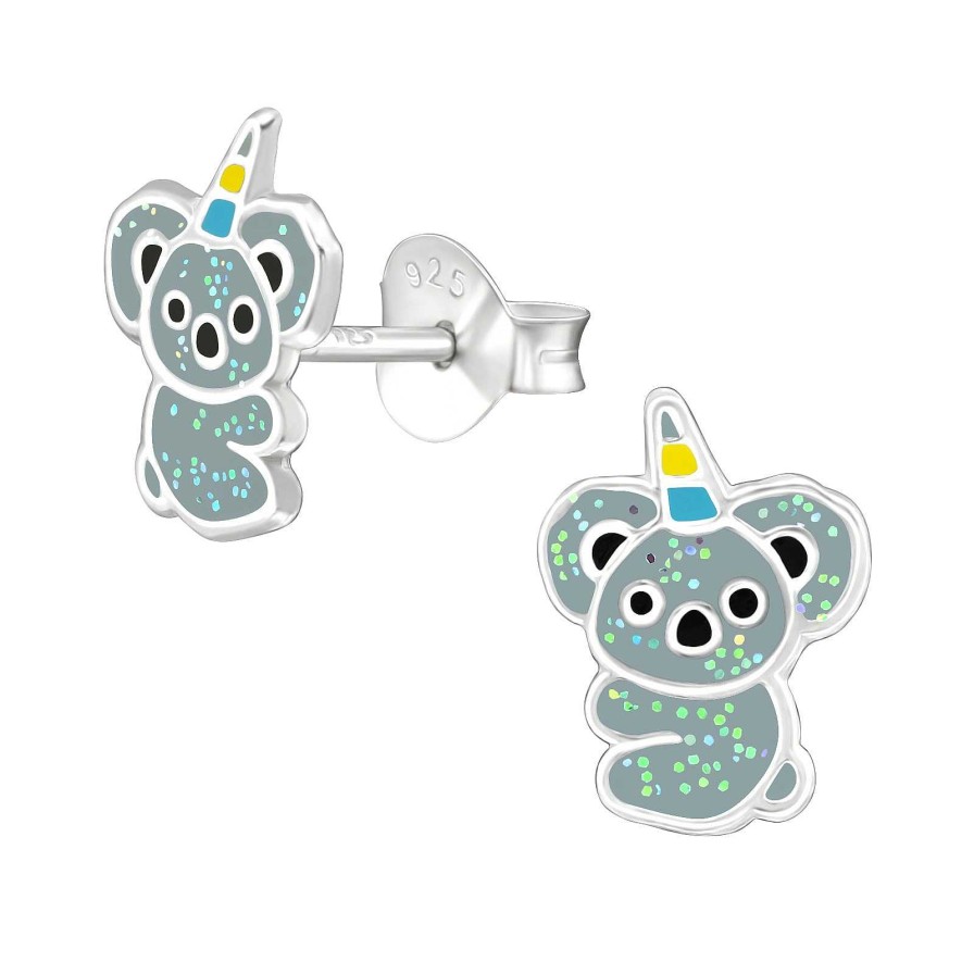 Kids Collectie WeLoveSilver | Zilveren Oorstekers, Koala Eenhoorn