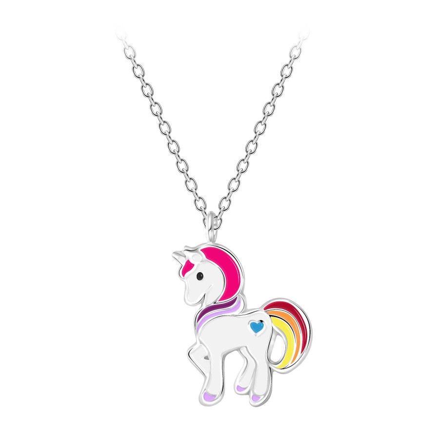 Kids Collectie WeLoveSilver | Zilveren Ketting Met Eenhoorn/Unicorn