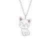 Kids Collectie WeLoveSilver | Zilveren Ketting Met Wit Katje