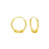 Oorbellen WeLoveSilver | Gold Plated Bali Hoops, Spiraalvormen