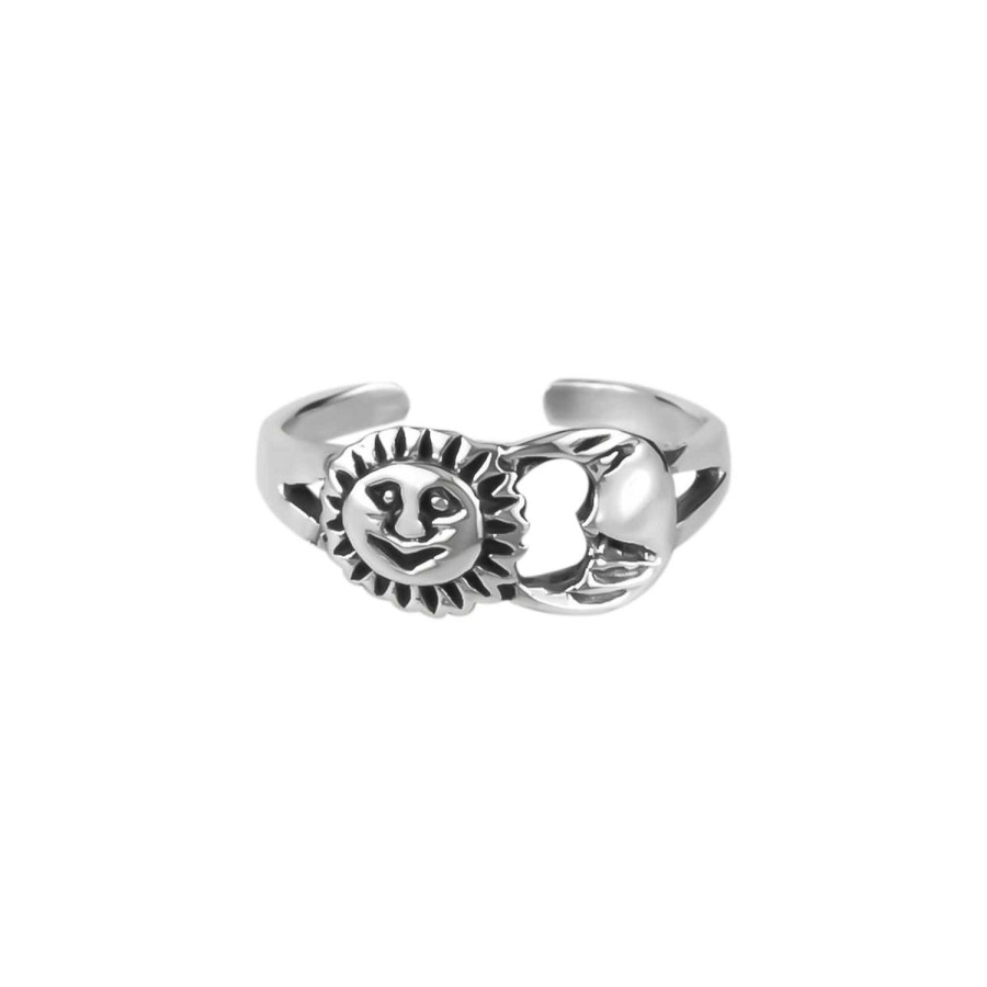 Ringen WeLoveSilver | Zilveren Teenring, Zon En Maan