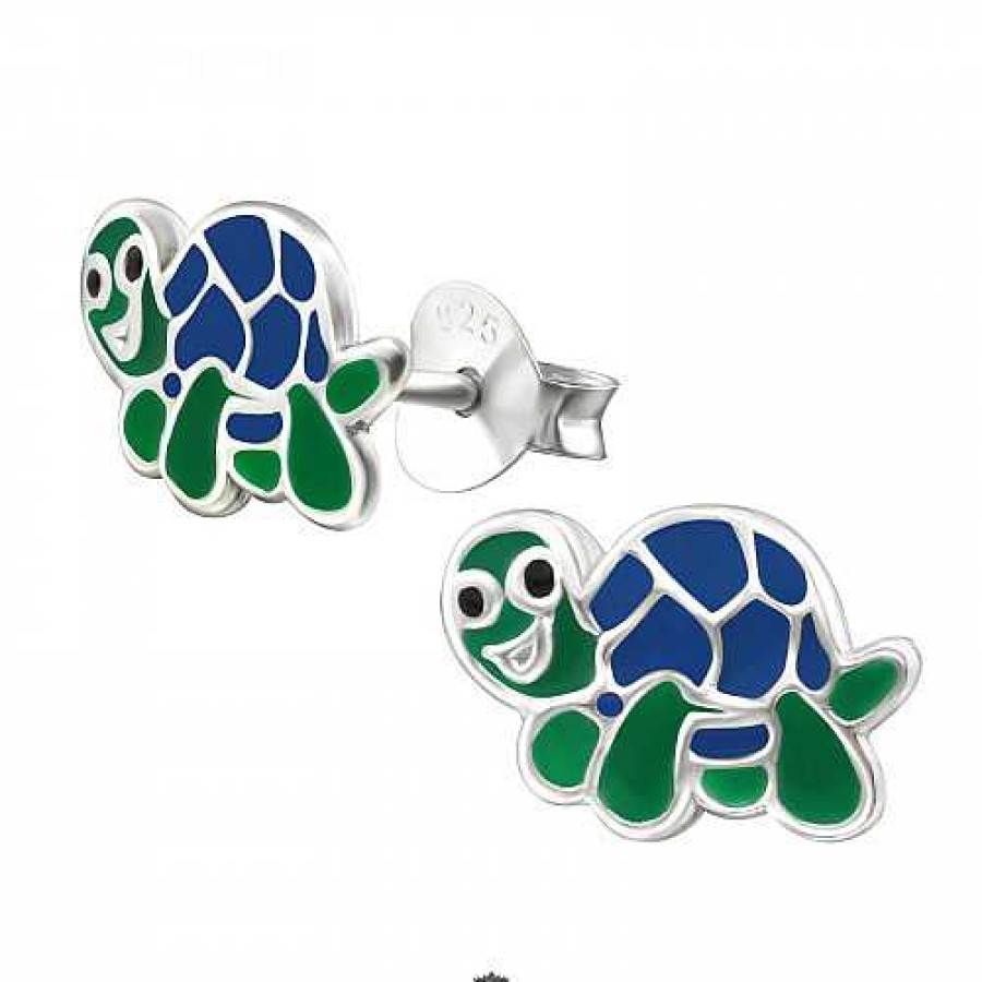 Kids Collectie WeLoveSilver | Zilveren Oorstekers, Schildpad