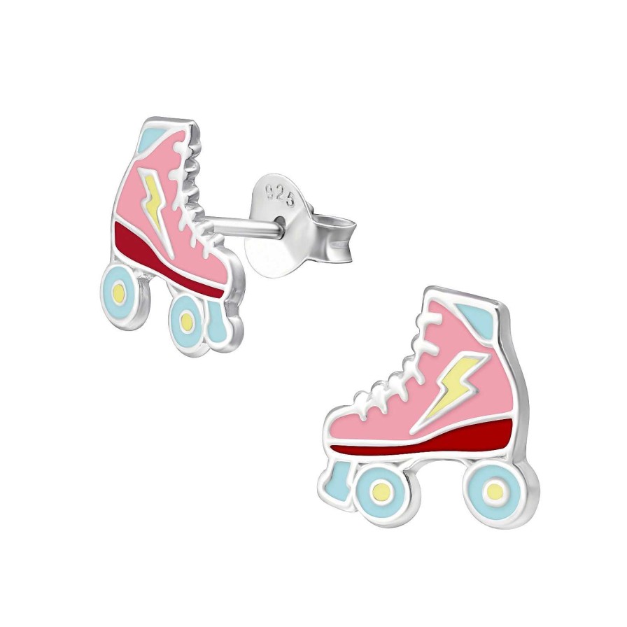 Kids Collectie WeLoveSilver | Zilveren Oorstekers, Rolschaatsen