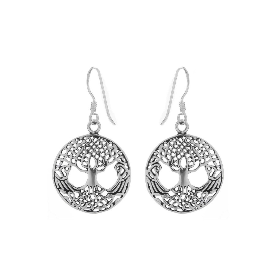 Oorbellen WeLoveSilver | Zilveren Oorhangers, Levensboom (Tree Of Life)