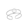 Ringen WeLoveSilver | Zilveren Teenring, Dubbele Band Met Schelp