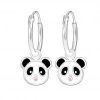 Kids Collectie WeLoveSilver | Zilveren Oorringen Met Hanger, Panda