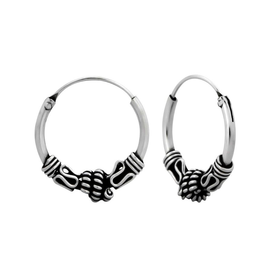 Oorbellen WeLoveSilver | Zilveren Oorbellen, Bali Hoops Met Slingertjes En Draaiingen