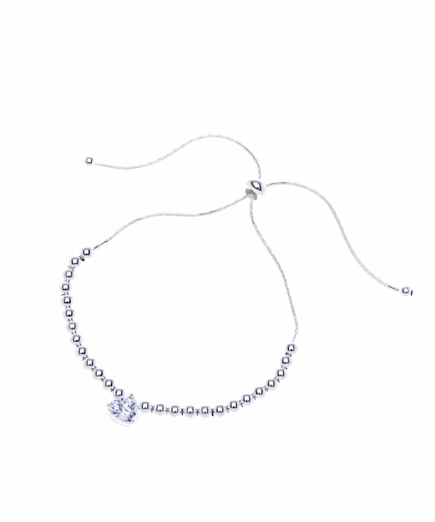 Armbanden WeLoveSilver | Verstelbare Armband Met Bolletjes En Kristal