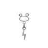 Oorbellen WeLoveSilver | Zilveren Ear Cuff Met Hanger, Bliksemschicht