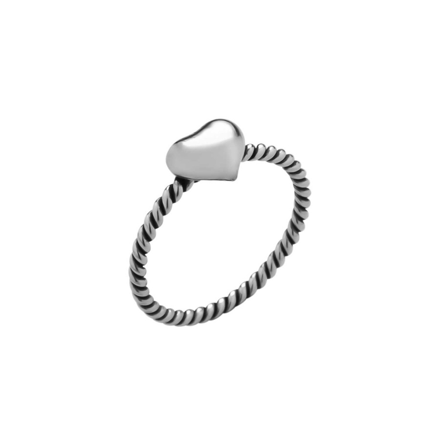 Ringen WeLoveSilver | Zilveren Ring, Gedraaide Met Hart