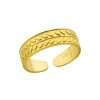 Ringen WeLoveSilver | Gold Plated Teenring, Tak Met Bladeren