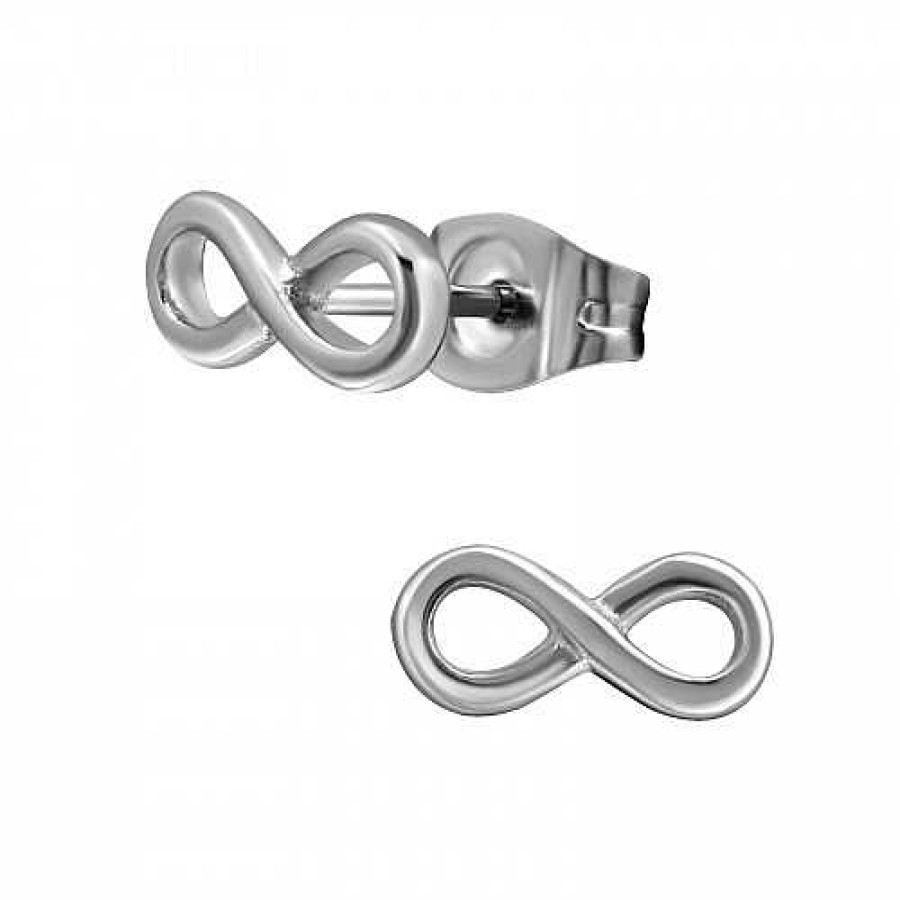 Oorbellen WeLoveSilver | Chirurgisch Stalen Oorstekers, Infinity