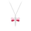 Kids Collectie WeLoveSilver | Zilveren Ketting, Roze Libelle