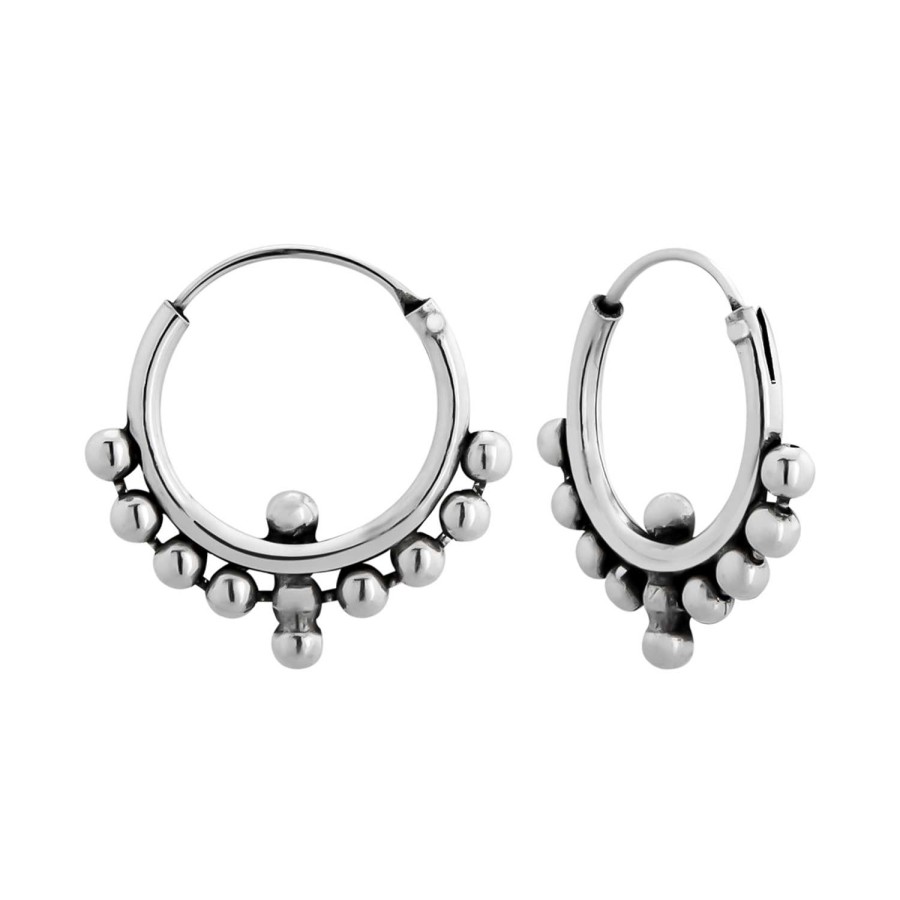 Oorbellen WeLoveSilver | Zilveren Oorbellen, Bali Hoops Met Bolletjes