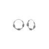 Oorbellen WeLoveSilver | Zilveren Bali Hoops Met Slingermotiefje, 12 Mm